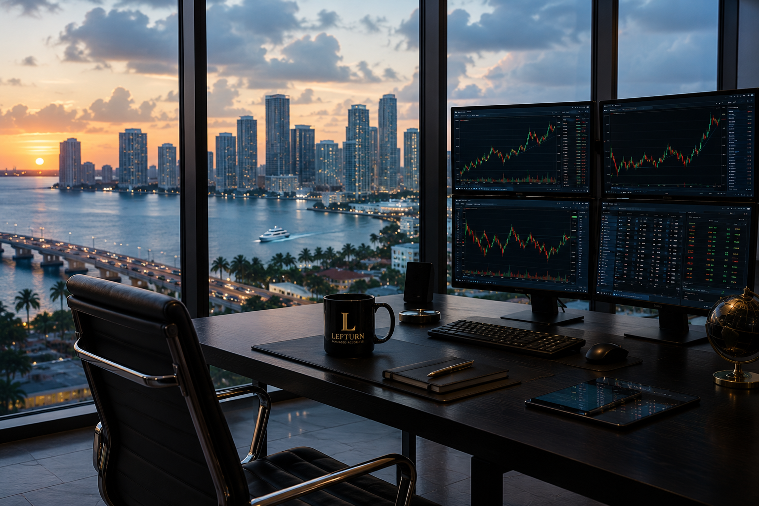 Financial district skyline